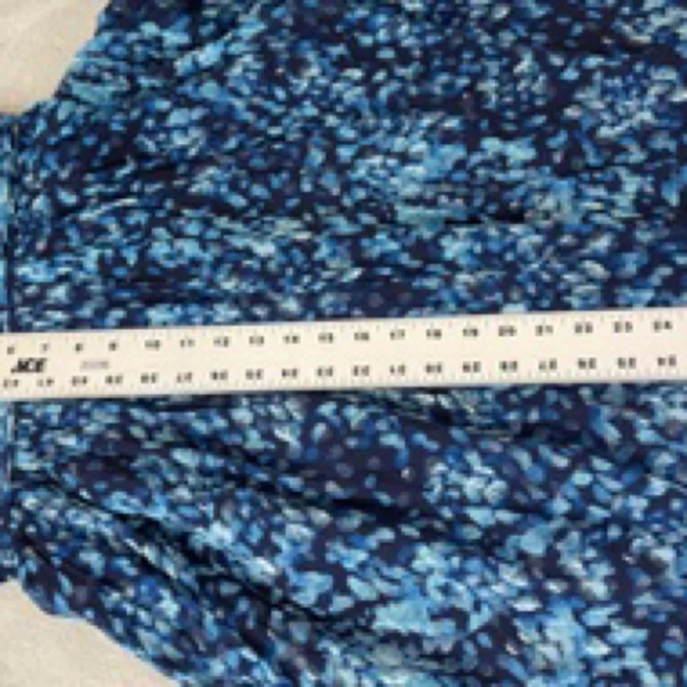 J Crew Marbella Watercolor Silk Chiffon Strapless Dress Blue Size 6 Lined